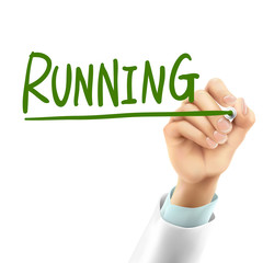doctor writing running word