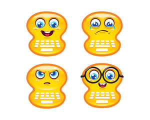 Vector set of Computer Smileys