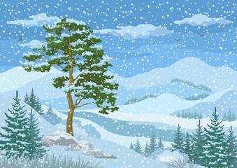 Mountain Winter Landscape