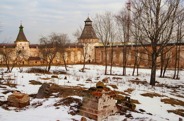 Ruins of the ancient Russian monastery of Saints Boris and Gleb