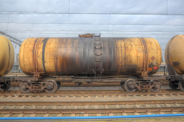 Fototapeta premium Oil tanker cars