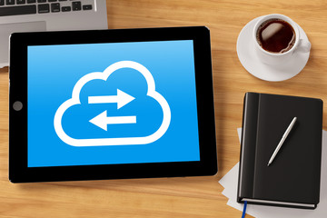 Cloud Dienste auf Tablet Computer
