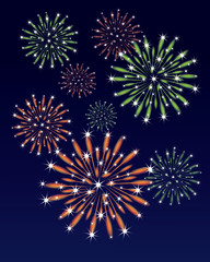 Abstract Background Vector Fireworks