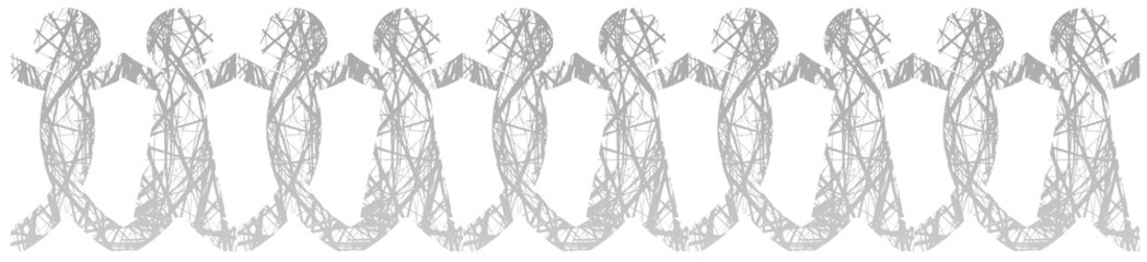 couples de ribambelles en noir et blanc