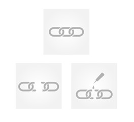 three pieces of chain