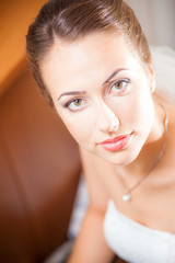 Naklejka premium close-up portraits of the bride