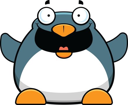 Cartoon Penguin Happy
