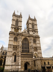 Fototapeta na wymiar Westminster Abbey in London frontal