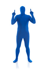 Blue: Man Pointing Upwards