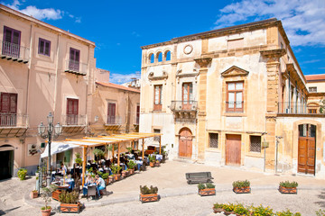 Fototapeta premium Old mediterranean steet in Cefalu, medieval city of Sicily, Ital