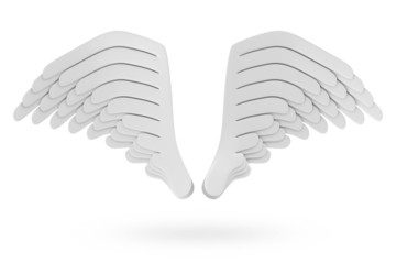 Angel White Wings isolated on white background