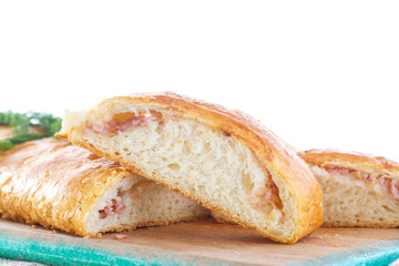 baked bread stuffed with cheese
