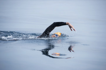 Unknown Swimmer at sea.