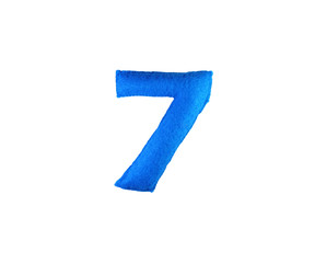 Fabric number isolated on white background