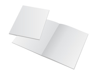 empty opened magazine mockup