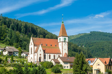 Fototapeta na wymiar Heilig-Kreuz-Kirche, Reichental