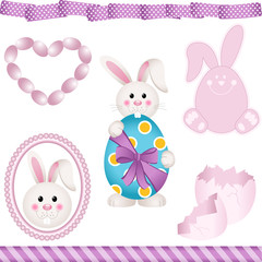 Obraz premium Easter Bunny Digital Elements