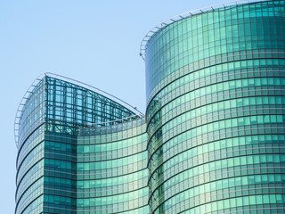 Fototapeta premium glass reflection on building window