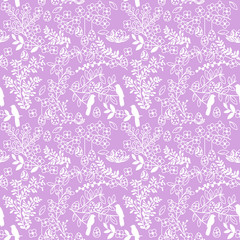 Vector Seamless Tileable Easter Background Pattern with Flowers