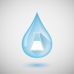 Water drop with a chemical test tube