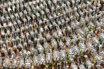 group of zebra ceramic doll