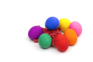 eggs on the white background