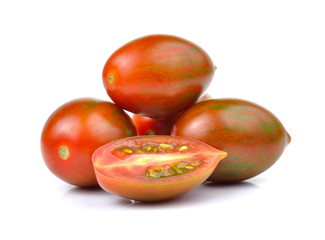 Chocolate Tomato or Brown color tomato on white background