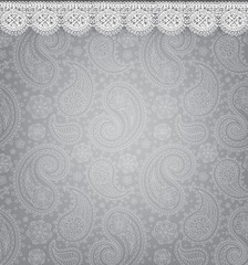 Patterned background with lace