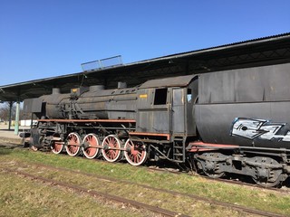 Naklejka premium Historic steam engine