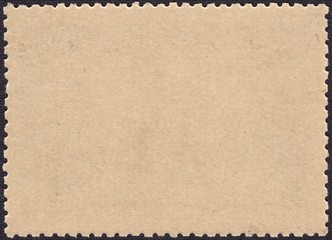 The reverse side of a postage stamp