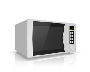 Fototapeta premium Microwave oven isolated on white background