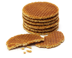 dutch stroopwafel, caramel waffle
