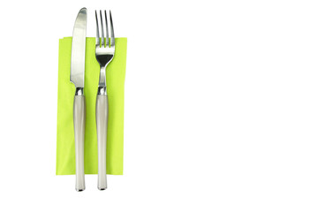 couverts et serviette