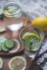 infused lemon cucumber water