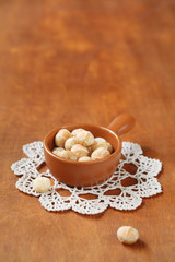 Macadamia Nuts in a clay cocotte