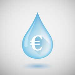 Water drop with an euro sign