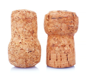 Wine corks isolated on white