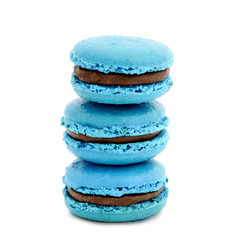 close up of colorful delicious macaroons