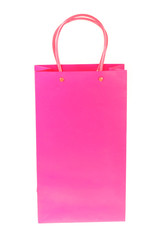 pink shopping paper bag on