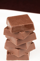 Chocolate Squares Stacked Vertically