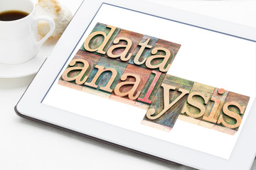 data analysis on digital tablet