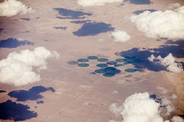 aerial view of irrigation in Egypt © Wollwerth Imagery