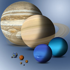 Planets Of Solar System Full Size Comparison