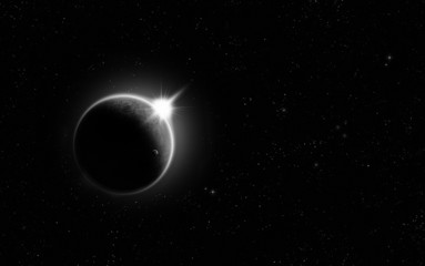 Obraz na płótnie Canvas Minimalistic Solar Eclipse