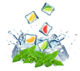 citrus fruits splash