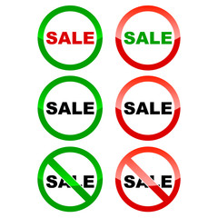 Sale icons set