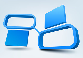 Abstract 3d vector illustration with place for text