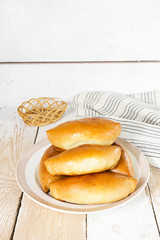 Homemade cakes with cabbage