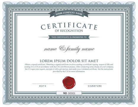 certificate template.