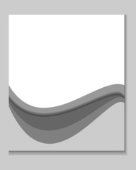 Abstract vertically gray background with shadows and waves